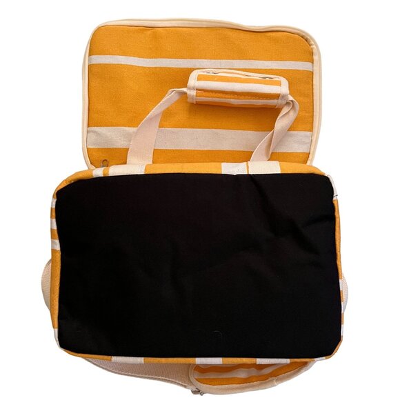 Business and Pleasure The Holiday Cooler Bag FFF Yellow Stripe Lunch - Picture 13 of 15